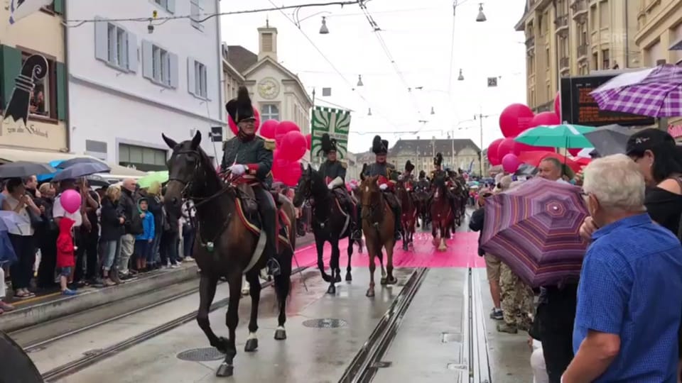 Die Milices Vaudoises bildeten die Spitze der Parade.