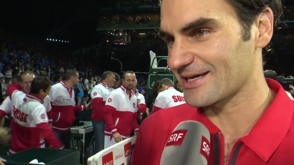 Davis Cup: Siegerinterview Federer