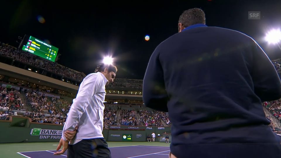 Federer: «Spielen sie auf den anderen Plätzen?»