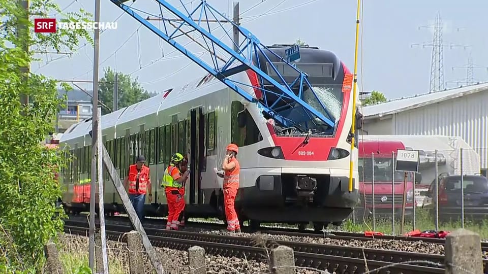 Unfall mit Regionalzug im Aargau