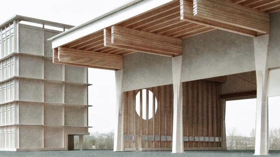 Für die neue Halle wird Luzerner Holz verwendet