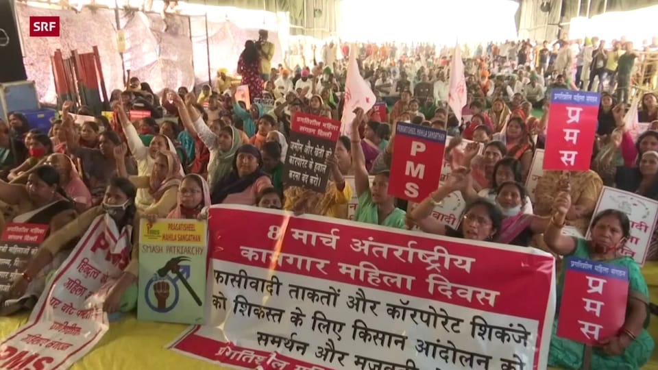 Indische Bäuerinnen im Sitzstreik gegen neue Landwirtschaftsgesetze