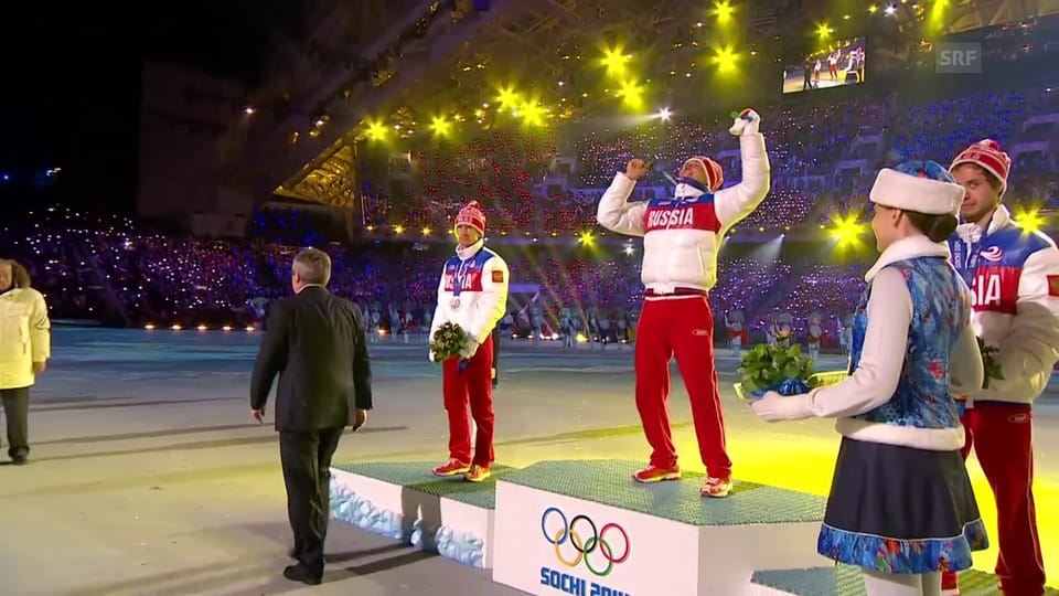 So jubelte Legkow 2014 über Olympia-Gold