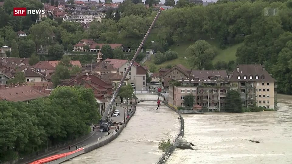 Aus dem Archiv: Hochwassersituation in der Schweiz bleibt angespannt