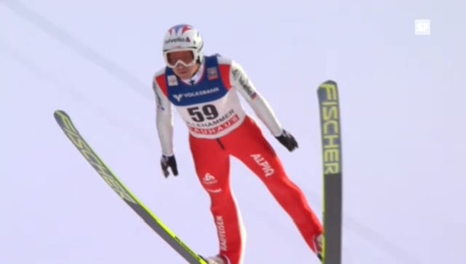 Skispringen: Der 1. Sprung von Simon Ammann («sportlive»)