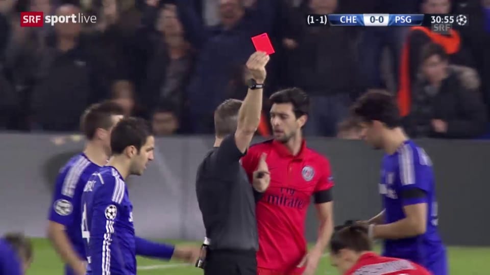 Ibrahimovics rote Karte gegen Chelsea