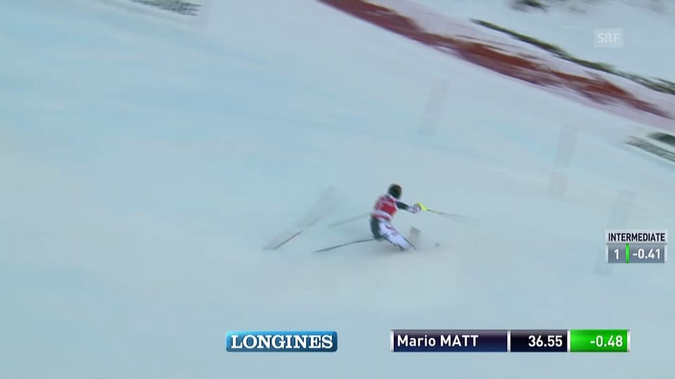Der 1. Lauf von Mario Matt («sportlive», 15.12.2013)