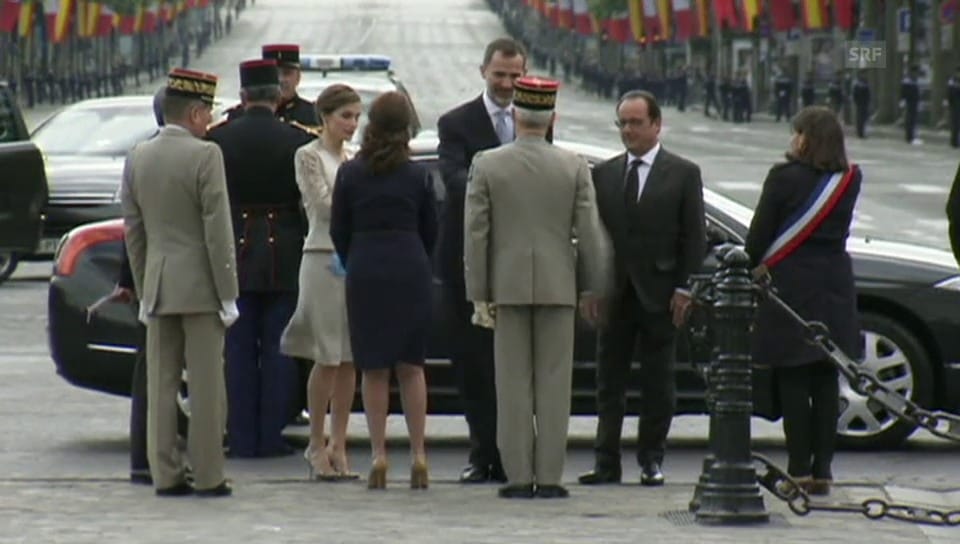 König Felipe und Letizia in Frankreich (unkom. Video)