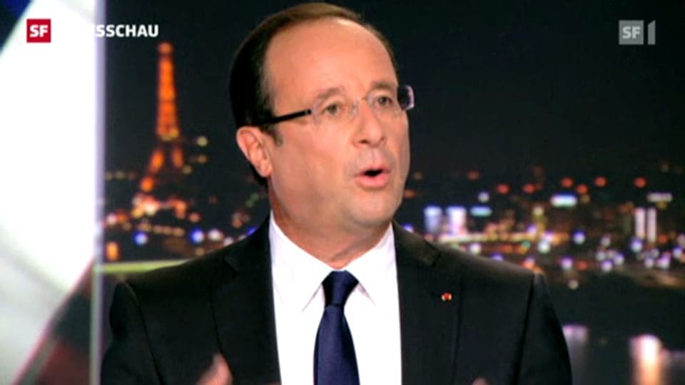 Hollande hält an ehrgeizigem Plan fest (Tagesschau, 10.09.12; 19.30)