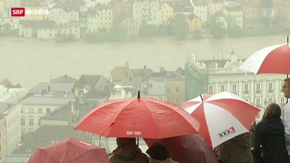 Die Hochwasser-Situation in Deutschland, Tschechien und Österreich