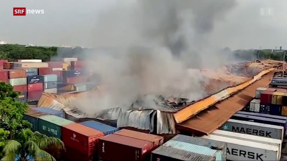 Explosionen in einem Containerdepot in Bangladesch
