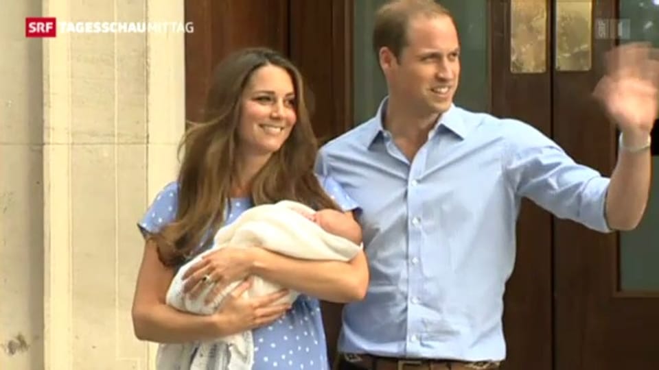 William und Kate präsentieren ihr Kind
