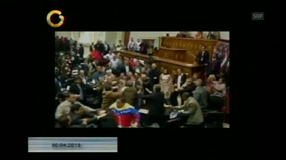 Abgeordnete prügeln sich in Venezuelas Parlament. (unkommentiert)
