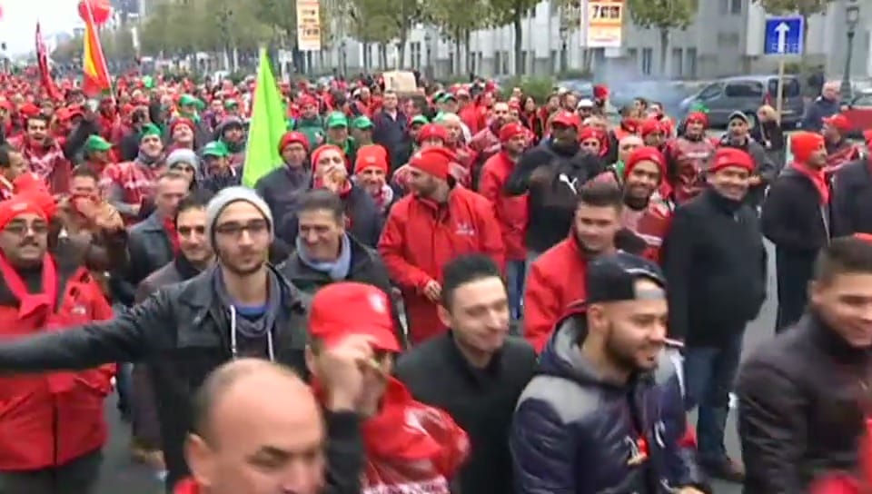 In Brüssel demonstrieren 100'000 Menschen