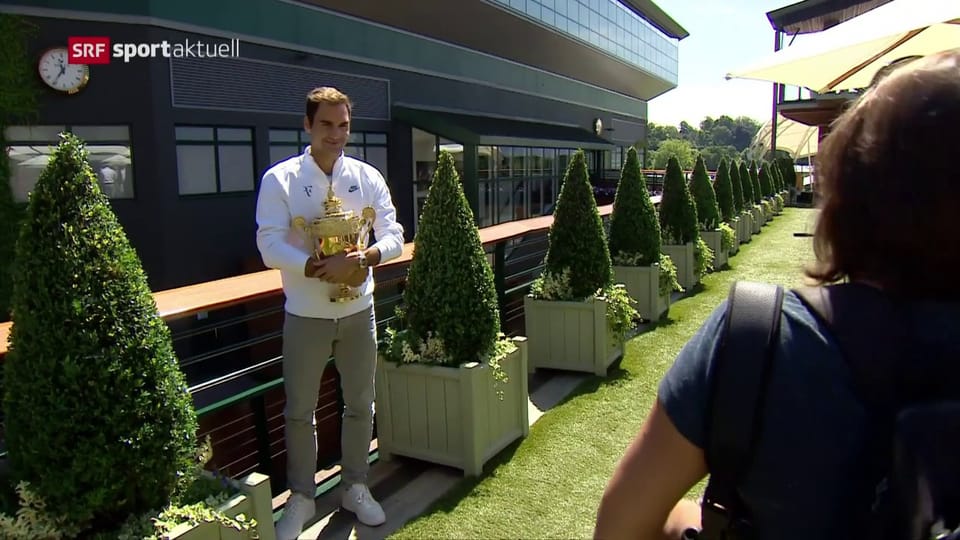 Roger Federer am Tag nach seinem Wimbledon-Sieg