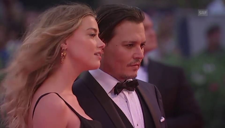 Amber Heard und Johnny Depp am Filmfestival in Venedig (unkomm.)