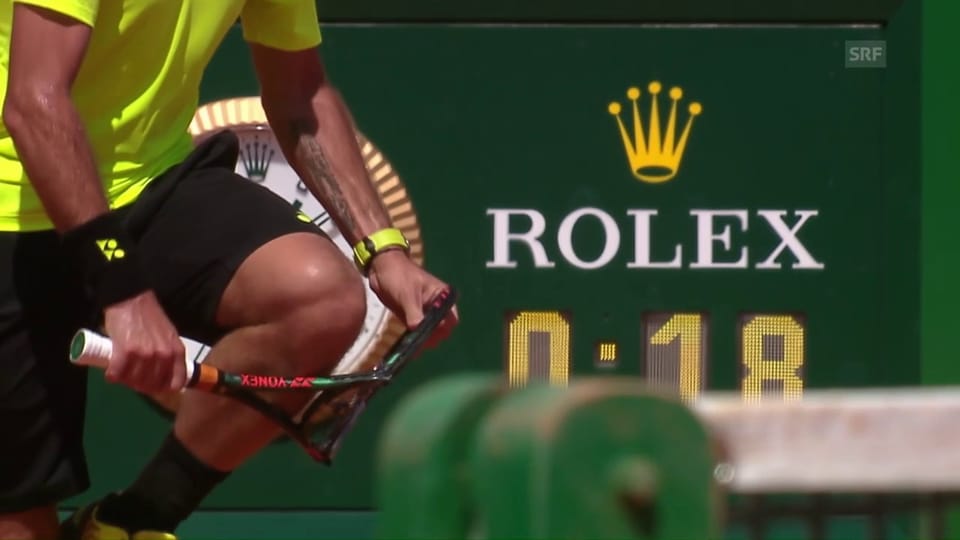 Wawrinka zerstört in Monte-Carlo sein Racket