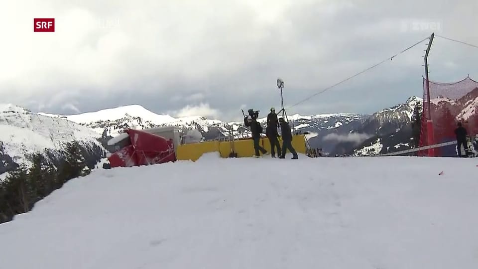 Zu viel Schnee verhindert Training in Wengen
