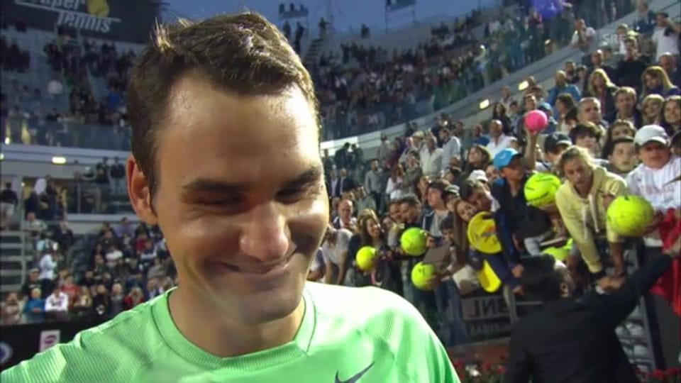 ATP Rom: Federer im Platzinterview (englisch)