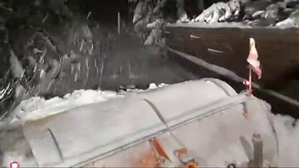 Schneeräumung bei St. Moritz, 2. Dezember 2023