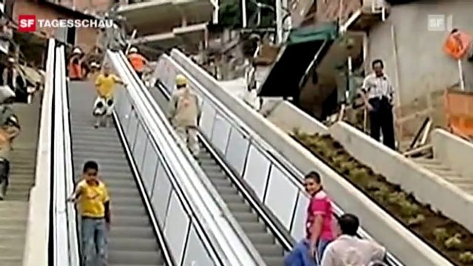 Rolltreppe für kolumbianisches Armenviertel