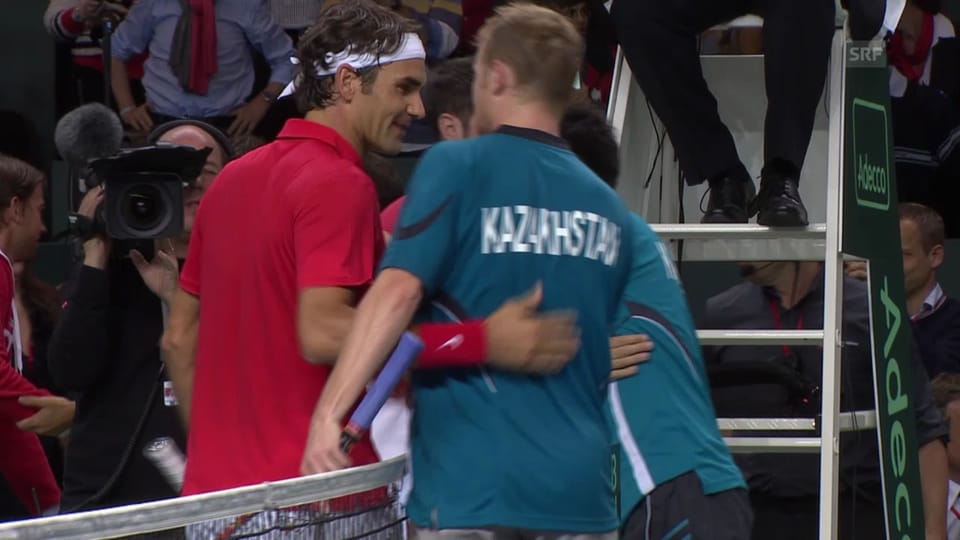 2014: Federer besiegt Golubew, die Schweiz steht im Halbfinal
