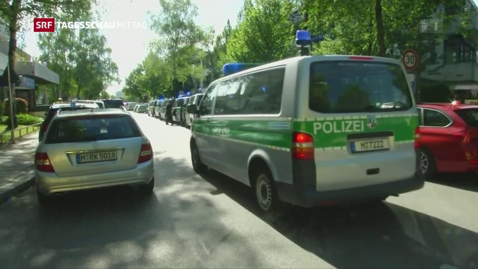 Grosseinsatz der Polizei am Bahnhof nahe München