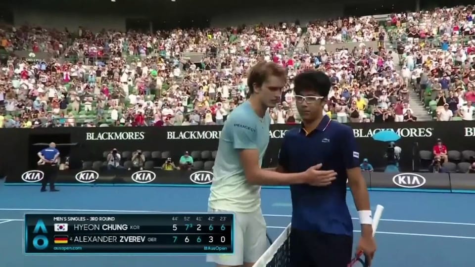 Zverevs Niederlage gegen Chung bei den Australian Open