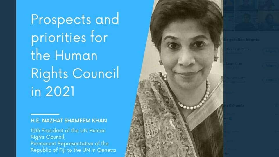 Neue Vorsitzende des UNO-Menschenrechtsrats: Nazhat Shameen Khan