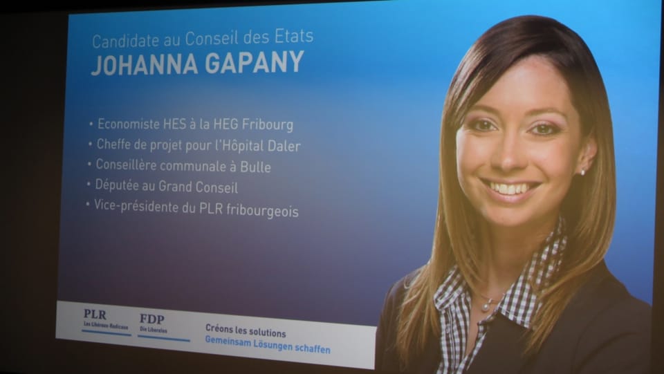 Die 30-jährige Johanna Gapany will für die FDP Freiburg in den Ständerat