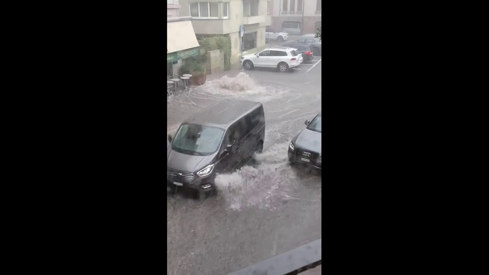 23. Mai: Gewitterregen in Luzern.