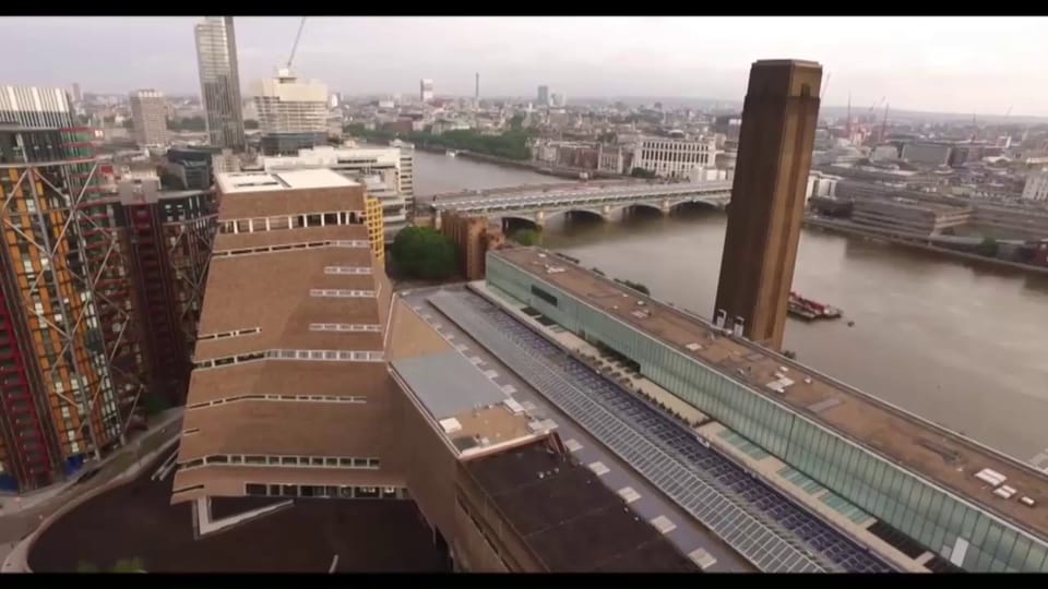 Tate Modern Luftaufnahmen vom Anbau (ohne Ton)