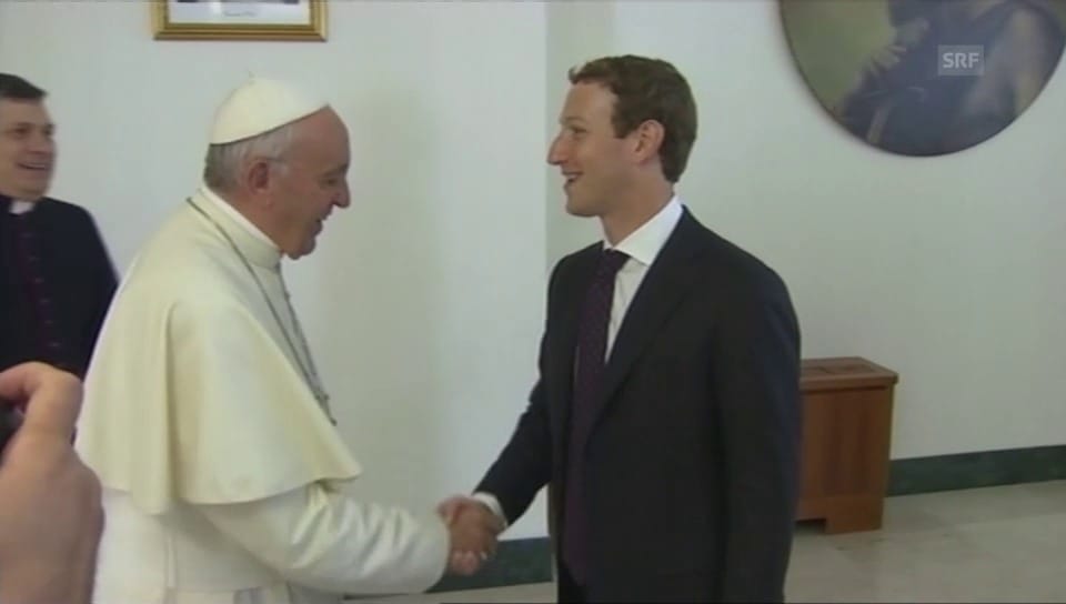 Papst Franziskus empfängt Mark Zuckerberg