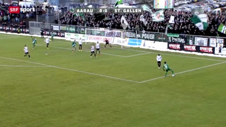 Lüschers Tor beim Debüt im Cup gegen St. Gallen