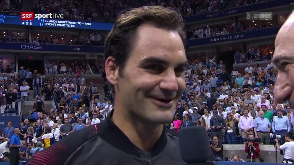 Das amüsante Platzinterview mit Federer