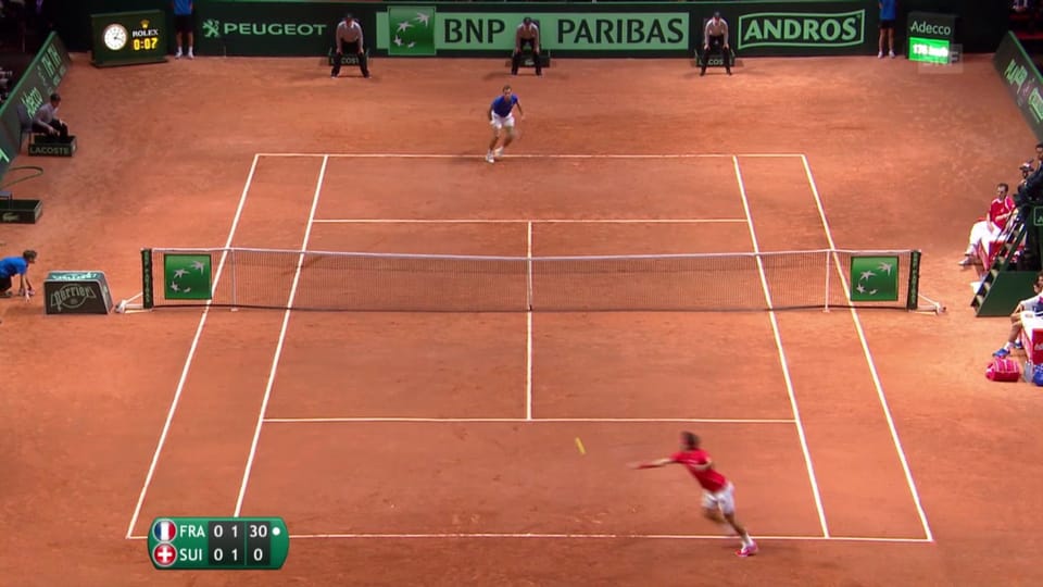 Federers Davis-Cup-Sieg gegen Gasquet