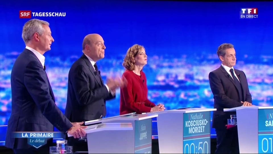 Erste TV-Debatte der französischen Rechten