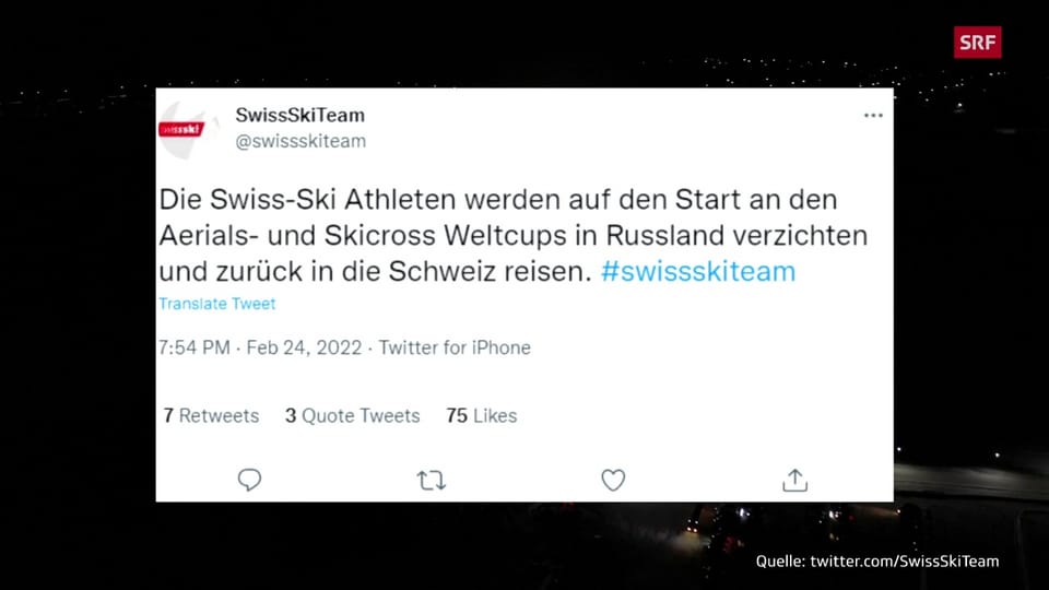 Swiss-Ski nicht in Russland – FIS hält an Bewerben fest