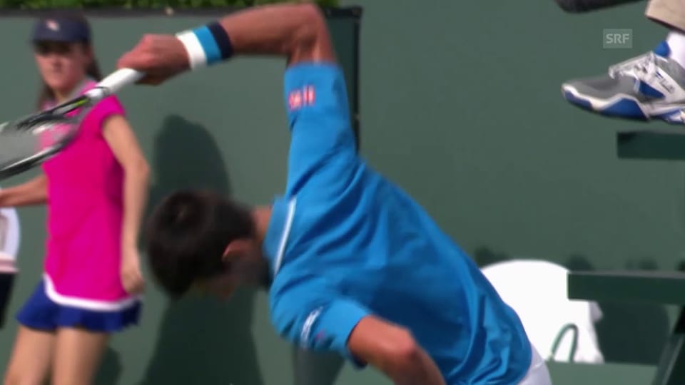 Djokovic zertrümmert sein Racket