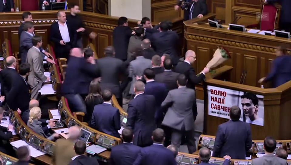 Handgreifliches im ukrainischen Parlament