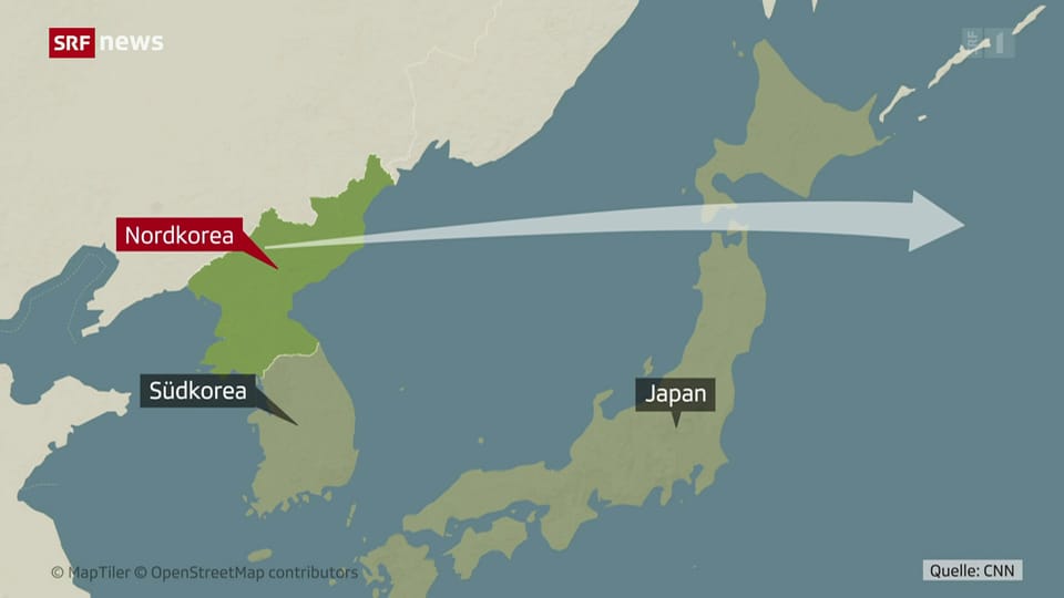 Aus dem Archiv: Nordkorea feuert Raketen Richtung Japan ab