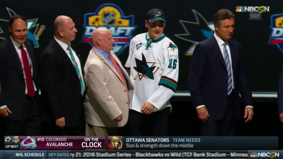 «Timo Time» beim NHL-Draft (Quelle: SNTV)