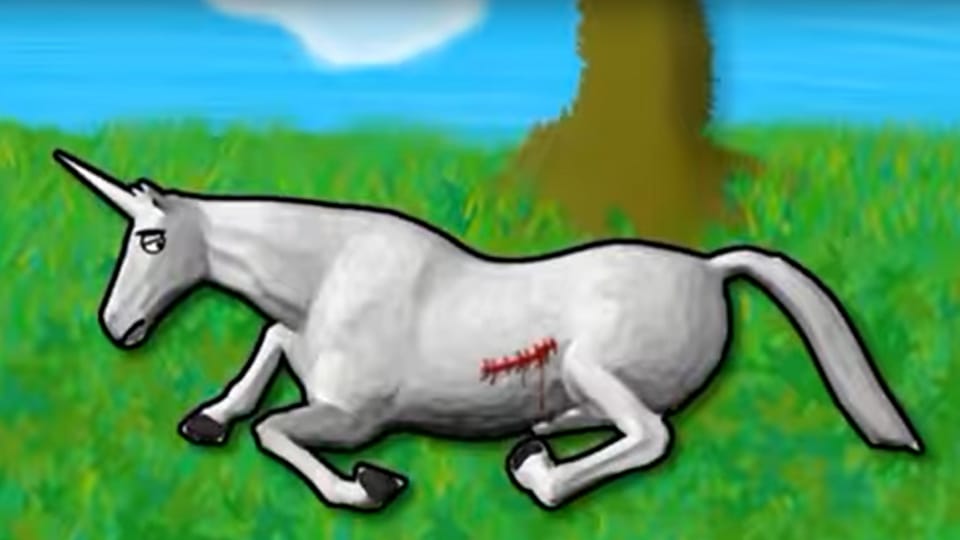 «Charlie the Unicorn»: Die Geschichte eines schlecht gelaunten Einhorns auf dem Weg zum Candy-Mountain.
