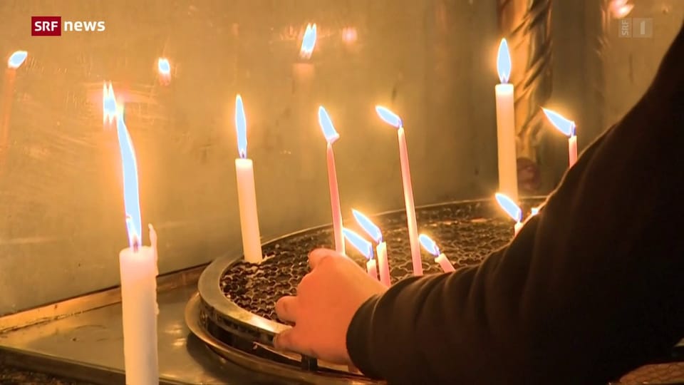 Strenge Corona-Massnahmen in der Geburtskirche in Bethlehem