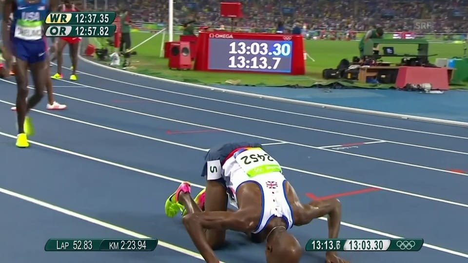 Farahs Olympia-Gold über 5000 m 2016 in Rio