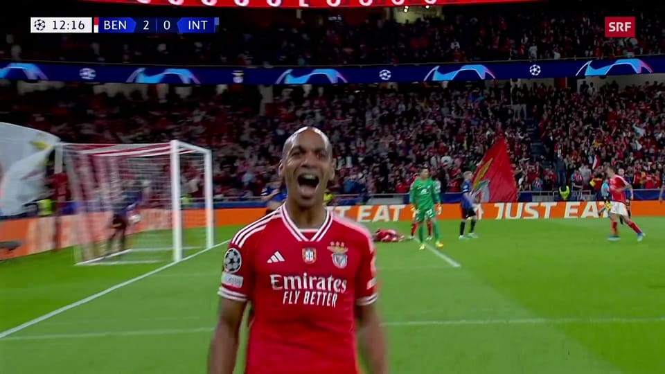Der Hattrick von Benficas Joao Mario im Schnelldruchlauf