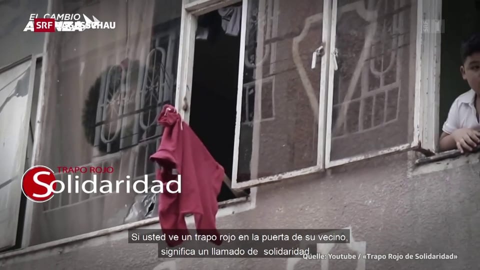 Aus dem Archiv: In Kolumbien weisen rote Tücher auf Hungernde hin