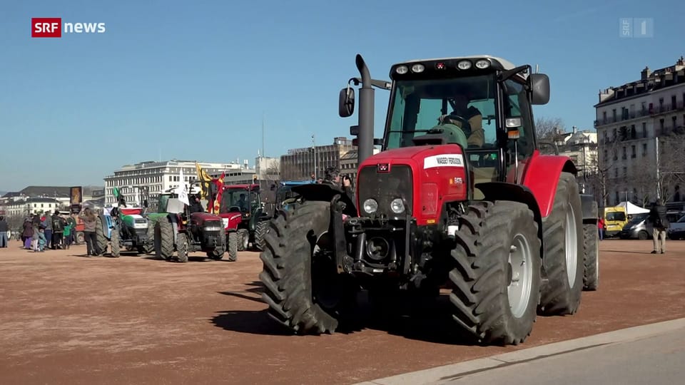 Regionale Bauern protestieren in Genf und Baselbiet