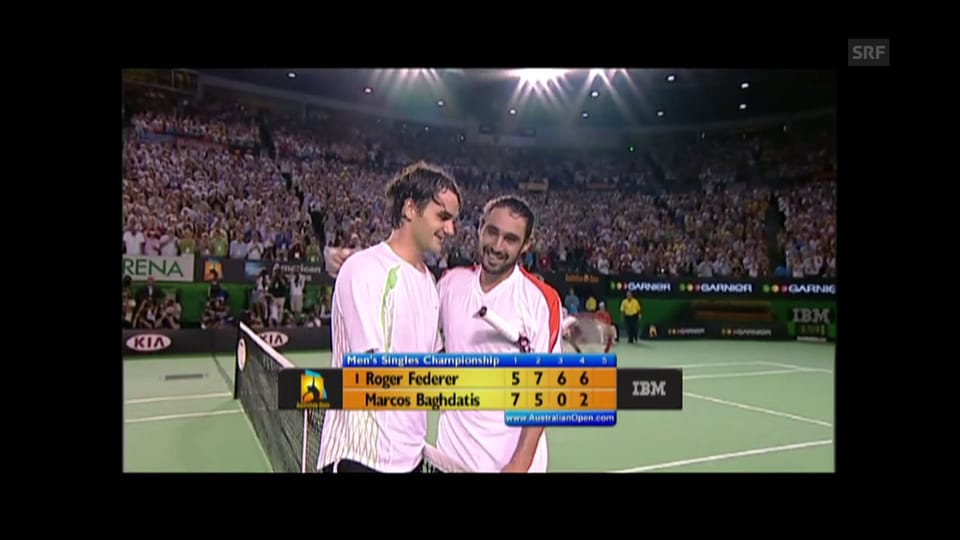 Der Melbourne-Final zwischen Baghdatis und Federer 2006