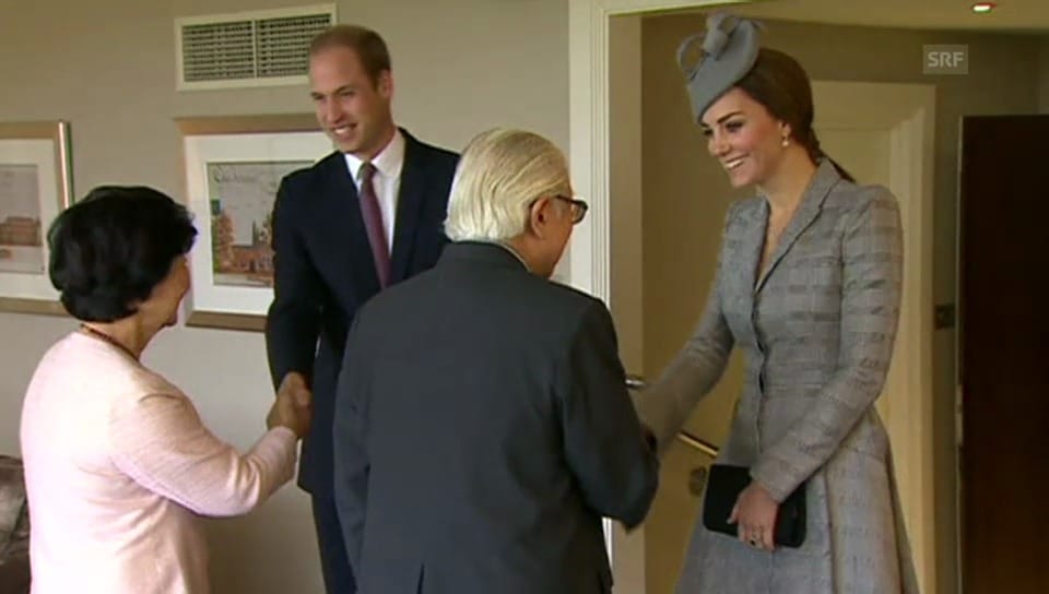 Herzogin Catherine und Prinz William begrüssen das Präsidentenpaar aus Singapur